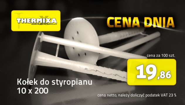 Kołki do styropianu 10x200 łącznik izolacji cena dnia promocja