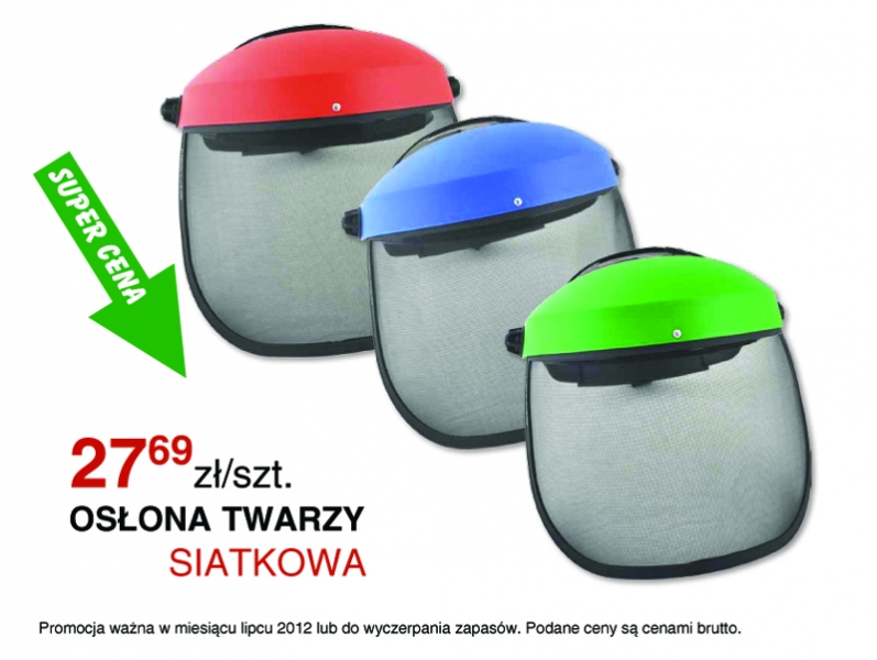 Art. BHP osłony twarzy super cena 