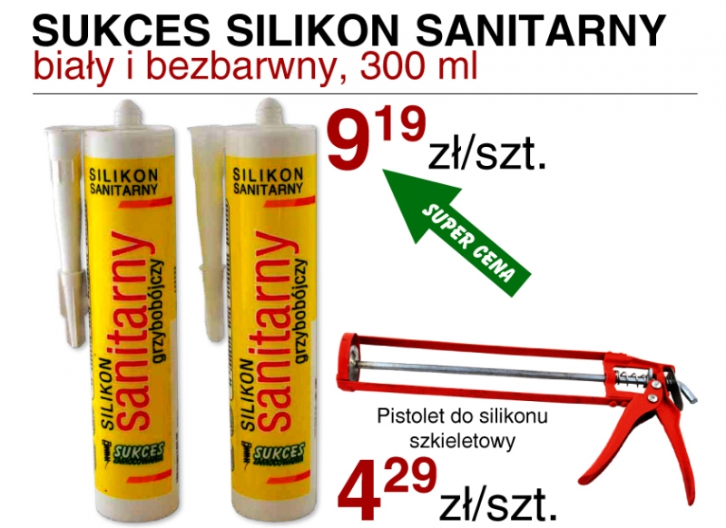 Silikon sanitarny biały montaż cena 