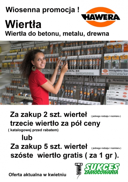 Wiertła Hawera promocja 